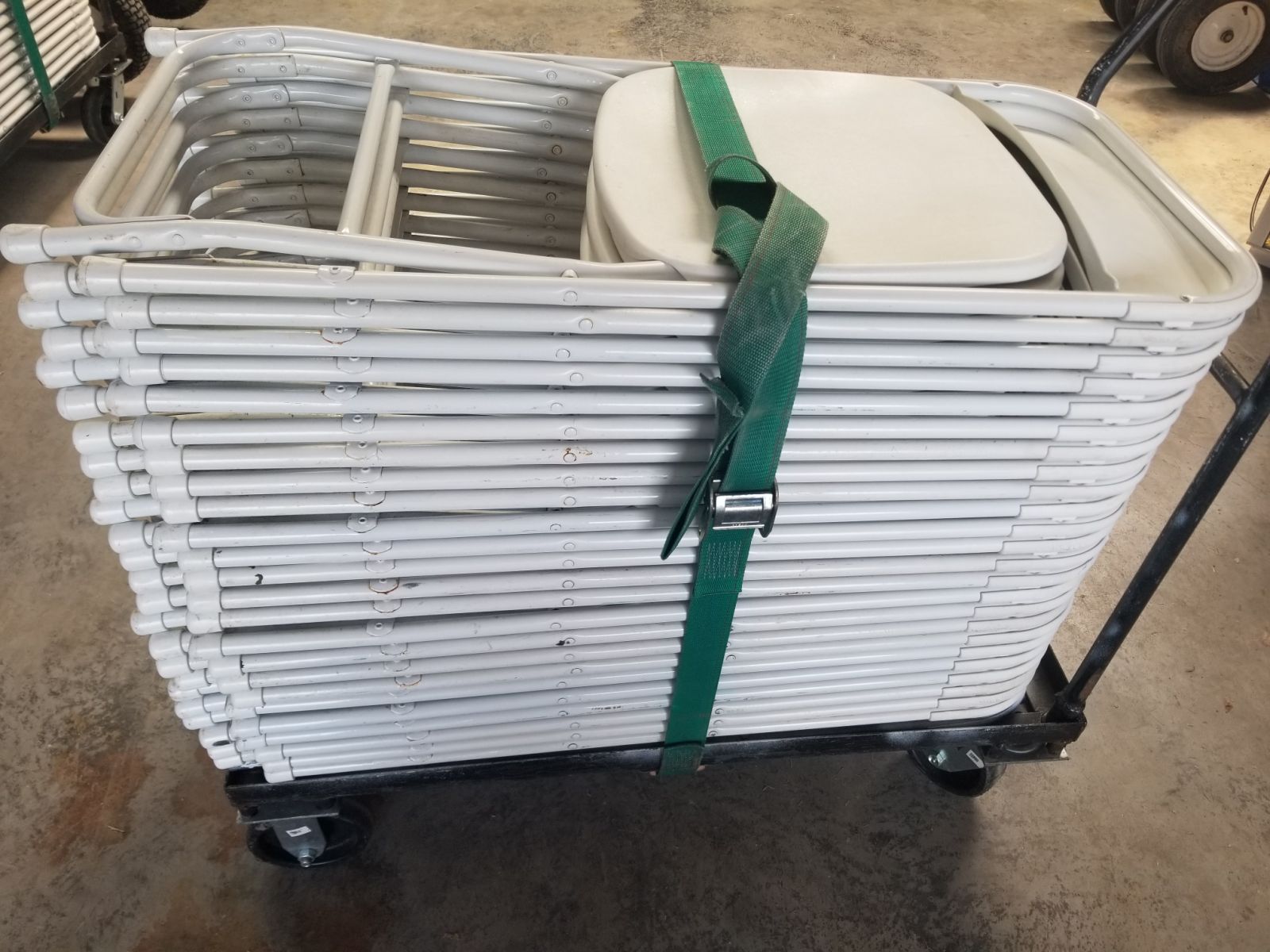 White Resin Folding Chair DFW Party Rental Frisco, TX