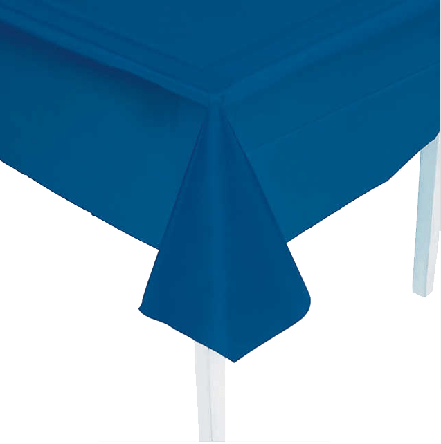 Navy Blue Plastic Table Cover for Sale Austin TX AustinBounceHouse