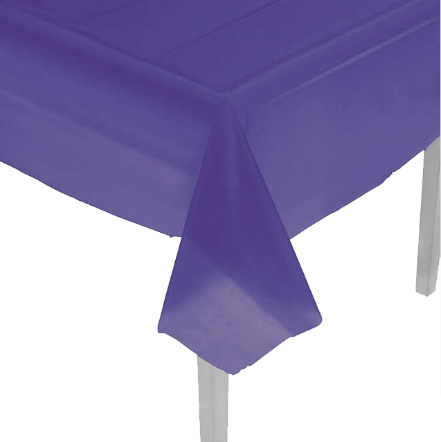 Purple Plastic Table Cover for Sale Austin TX AustinBounceHouse.Rentals