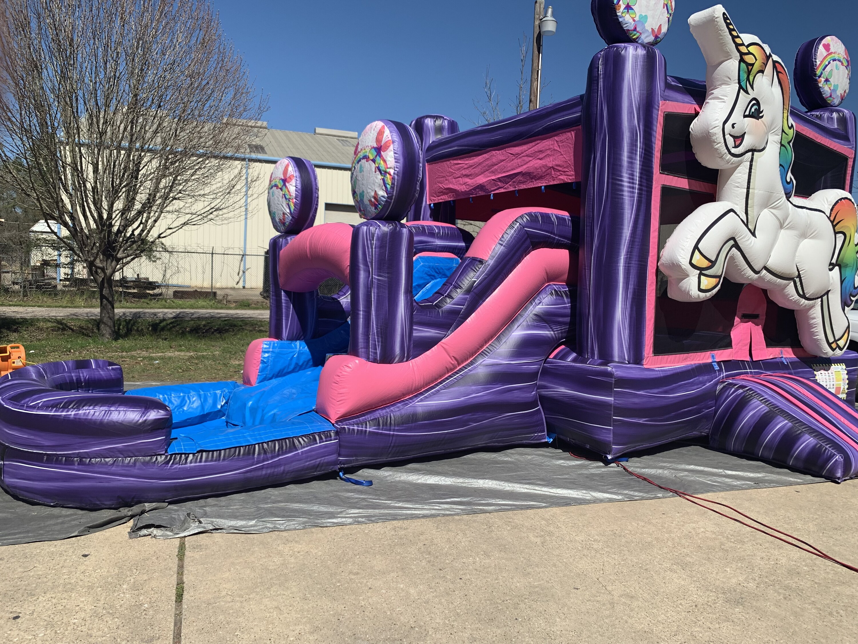 Unicorn Combo bounce house, slide with pool! Rent it today!