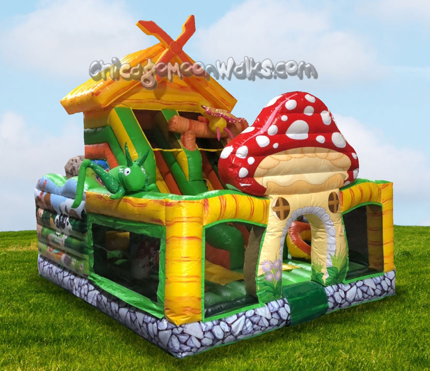 Nature Garden Combo Playground Bounce House Rental Chicago, IL