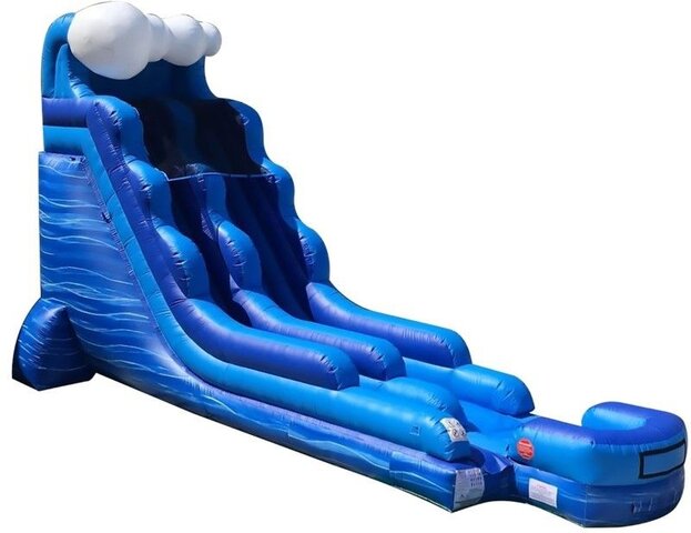 18 Foot Blue Wave Water Slide SacJumps water slide and bounce house