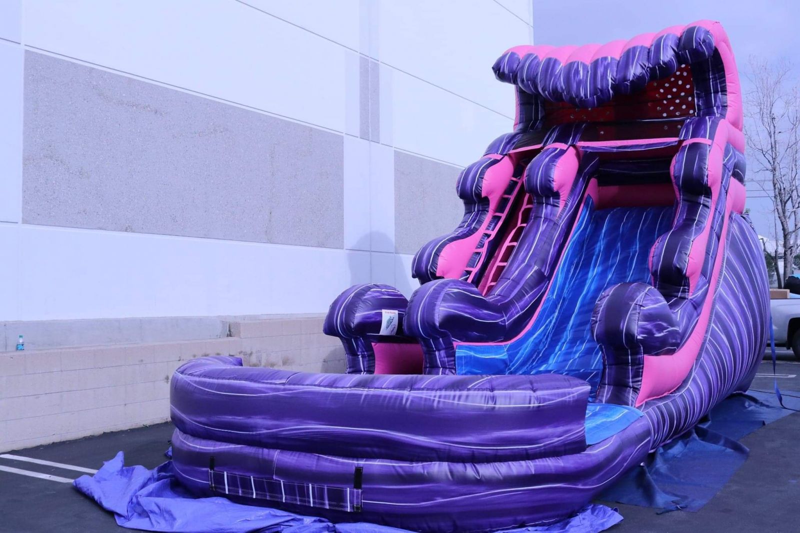 16' Purple and Pink Tidal Wave Slide Rental Exciting Inflatable Fun
