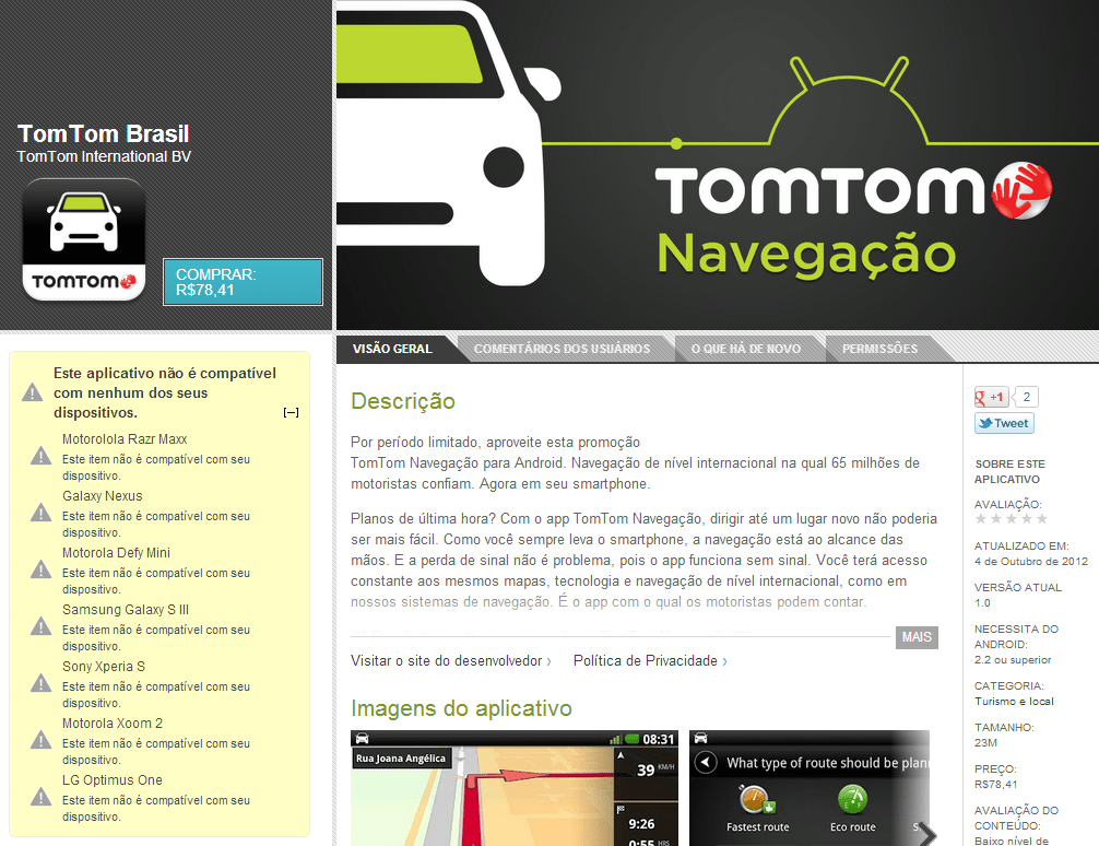 TomTom lança aplicativo de GPS para Android com mapas offline • Tecnoblog