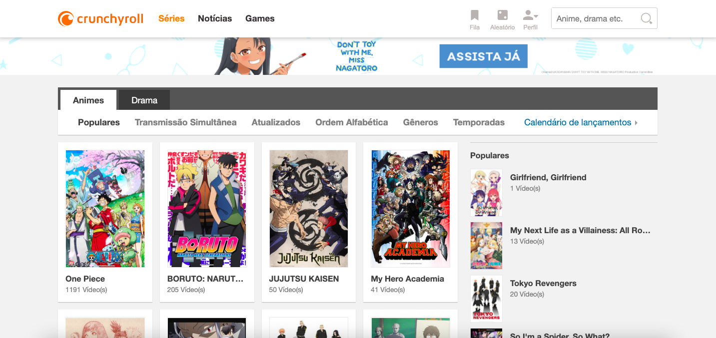 Crunchyroll ou Funimation qual streaming de animes assinar