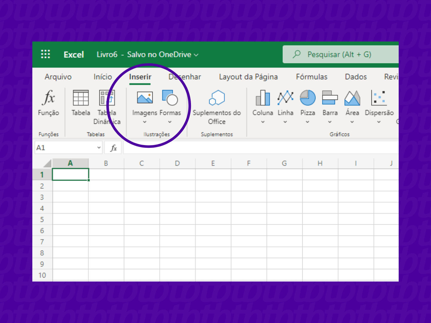 Como colocar seta e outros objetos no Excel