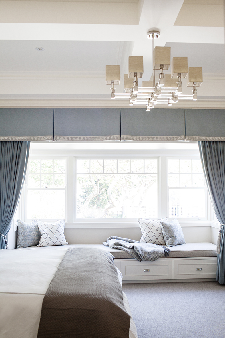 A classic American bedroom in the perfect pale blue palette by Highgate House The Interiors Addict