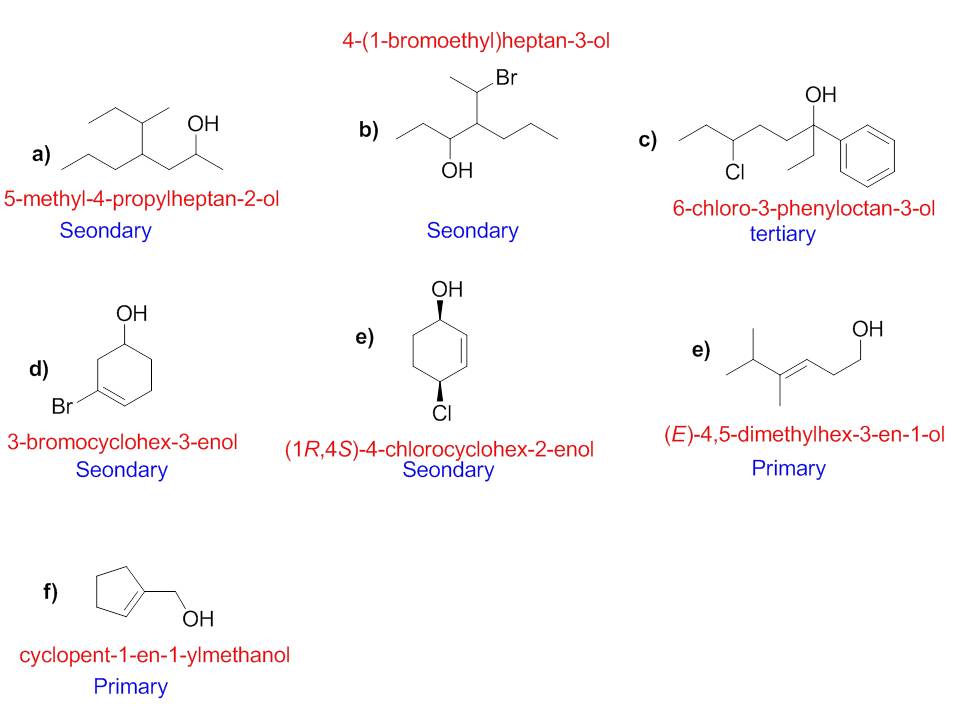 (Solved) Give a systematic (IUPAC) name for each alcohol. Classify