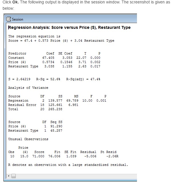 (Solved) The Consumer Reports Restaurant Customer Satisfaction Survey