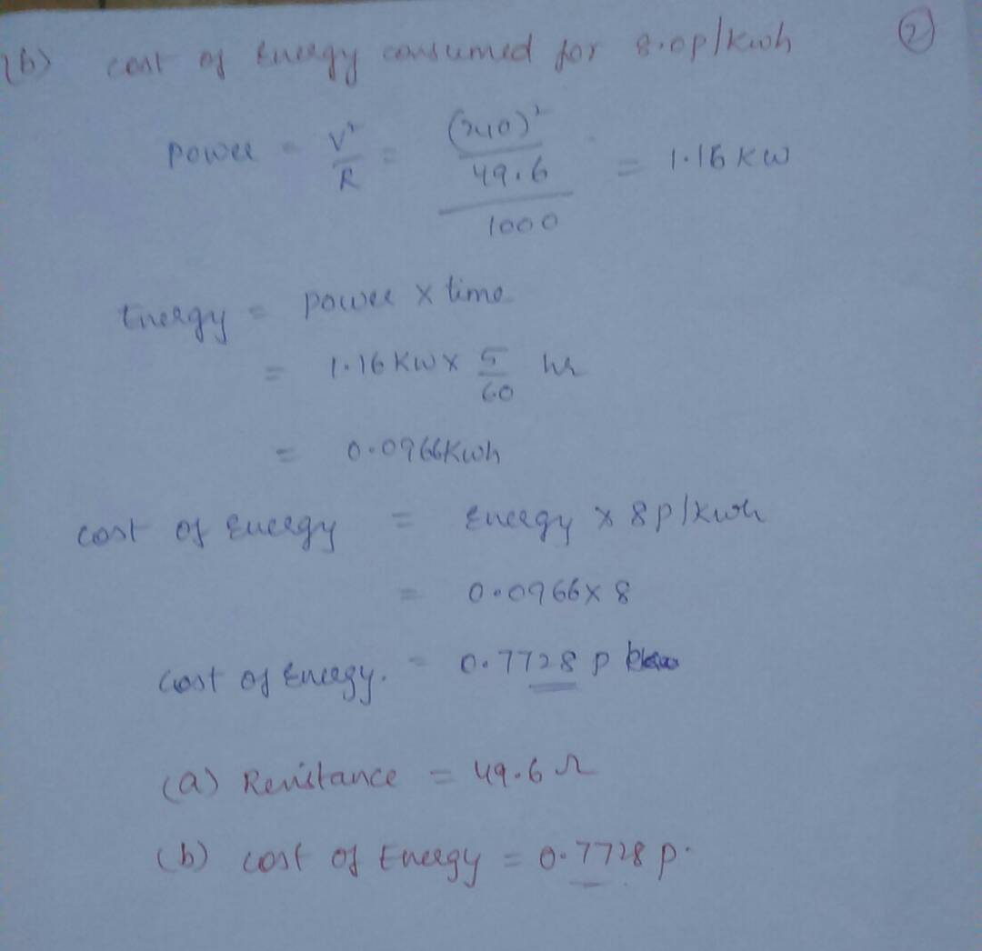 (Solved) - An electric kettle is required to heat 0.6 litre of water