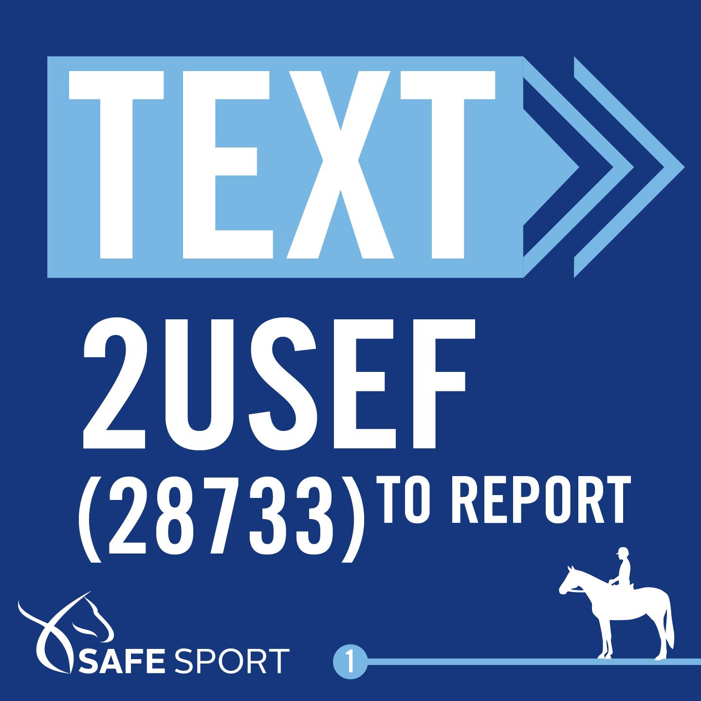 USEF Makes Reporting Easy with Text “2USEF” Program US Equestrian