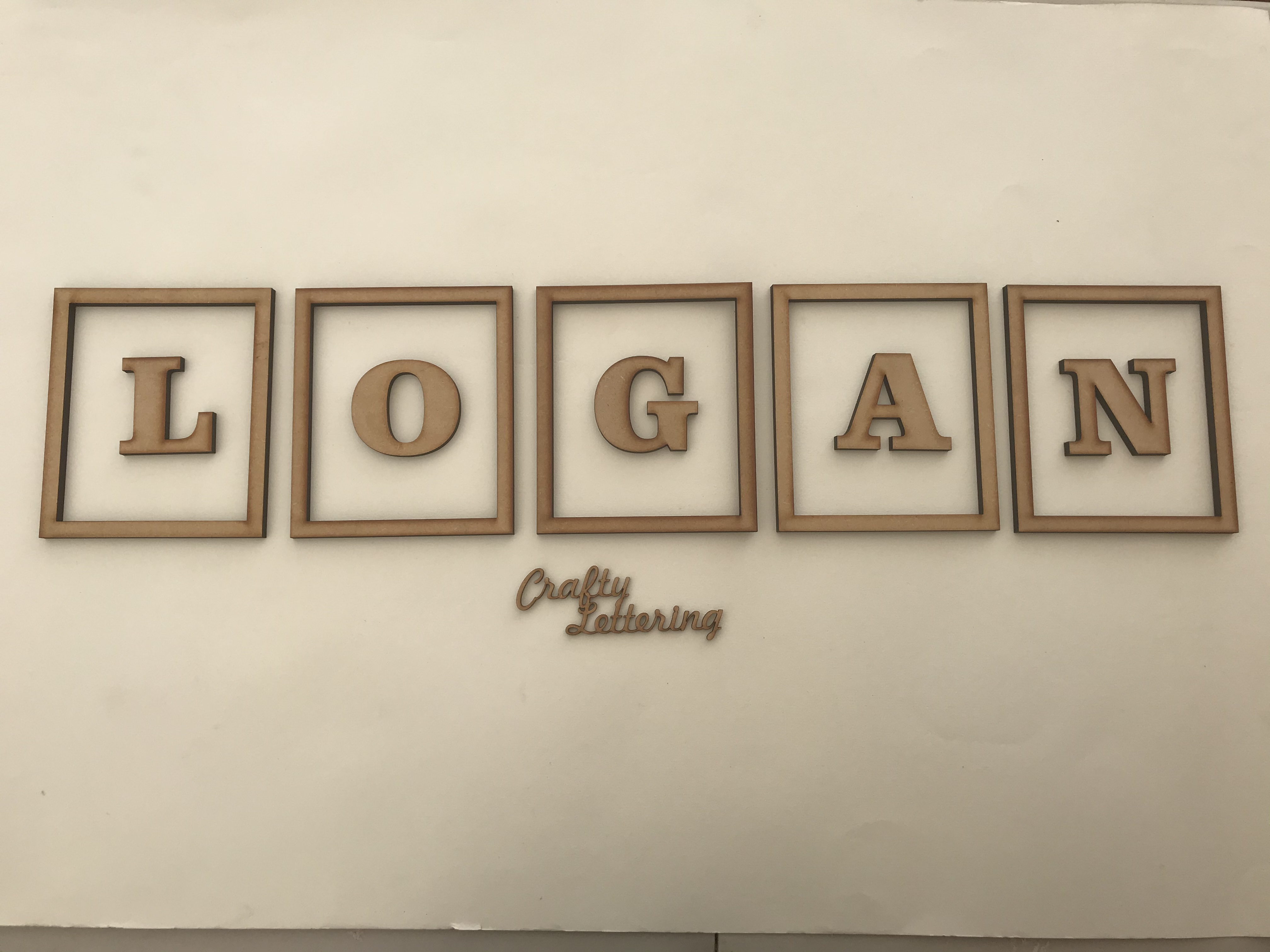 Personalised Framed Letters for you to paint and use as wall decoration