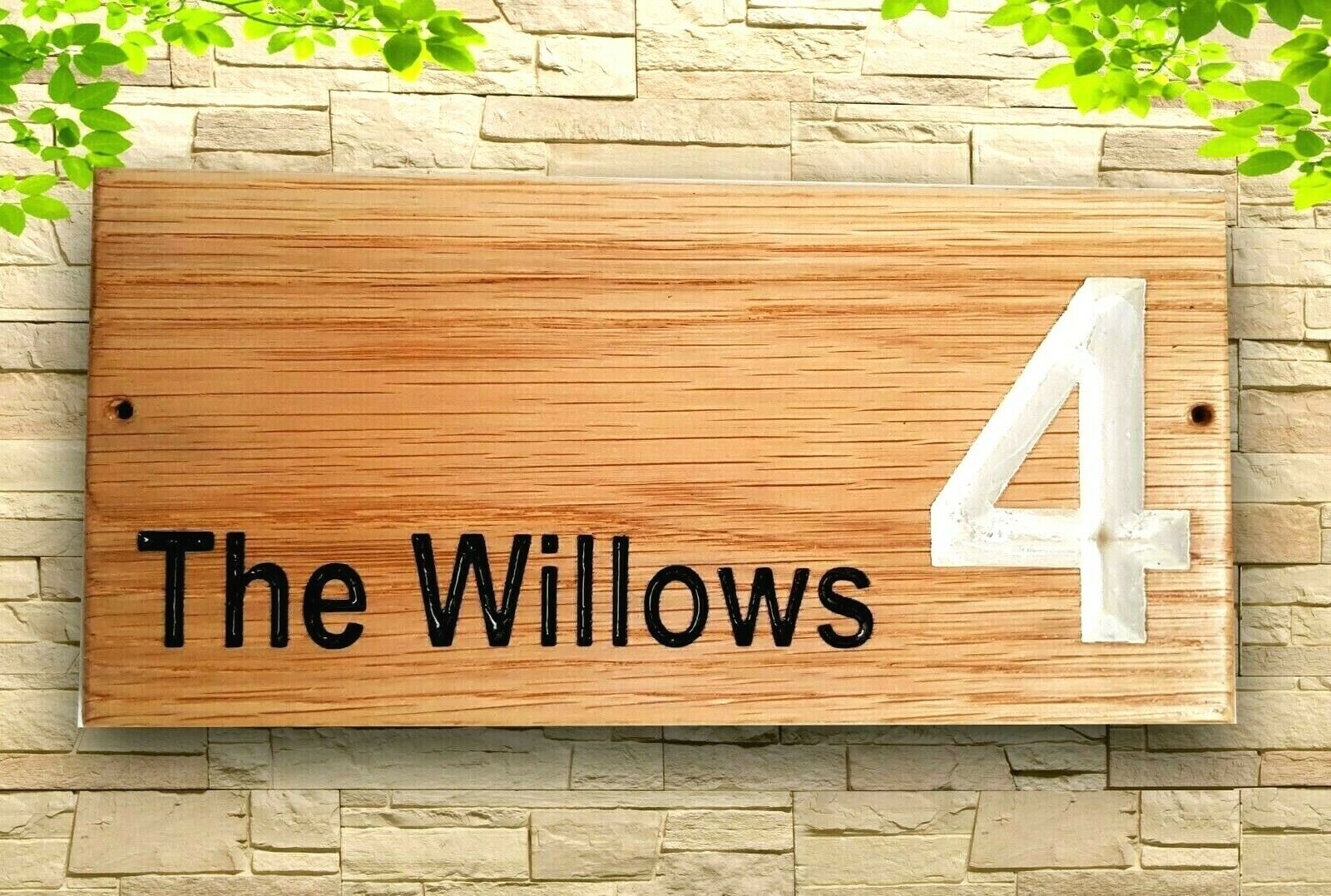 Personalised Oak House Sign, Carved, Custom Address Outdoor Wooden Name Personalised Oak House Sign, Carved, Custom Address Outdoor Wooden Name