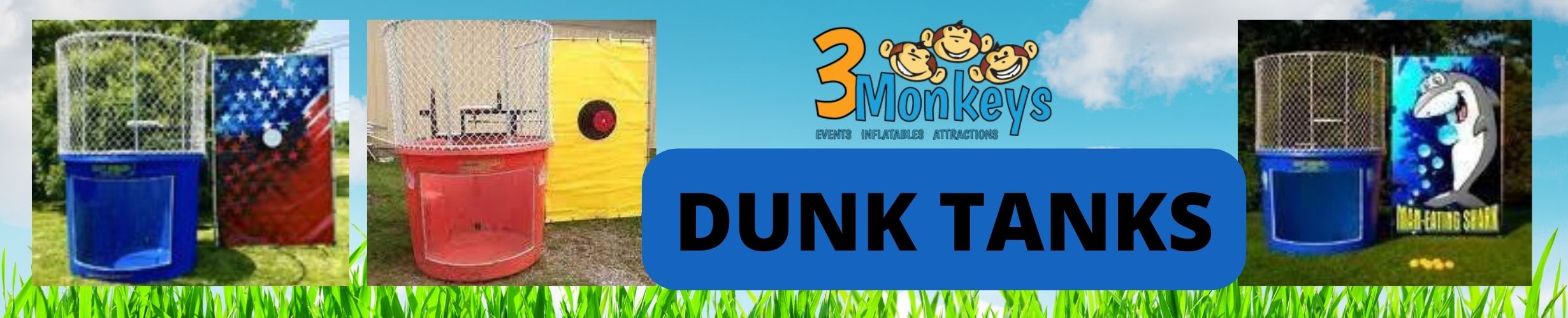 Dunk Tank Rentals Dunking Booth 3 Monkeys Inflatables