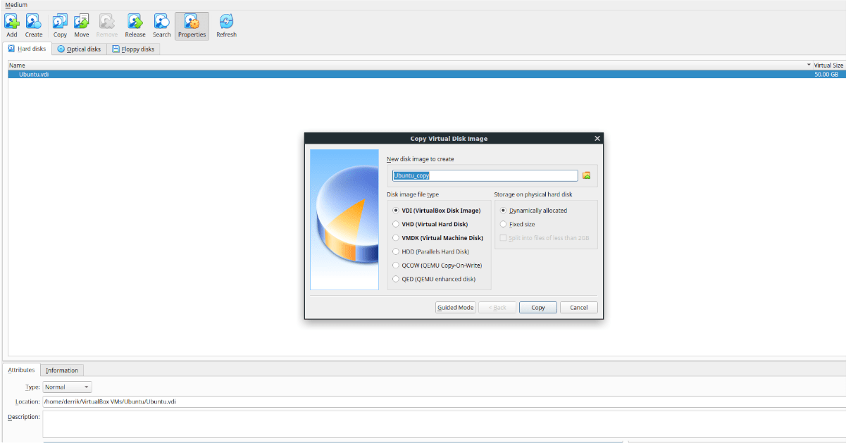 How to make hard drive bigger in VirtualBox on Linux —