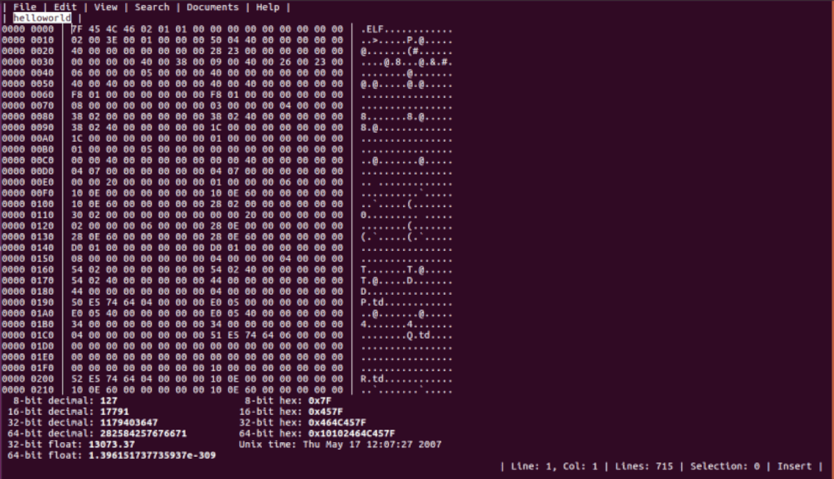 How to set up a hex editor on Kali Linux —