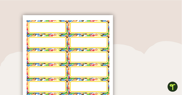 Printable Name Tags for Students — Candy Themed Teach Starter