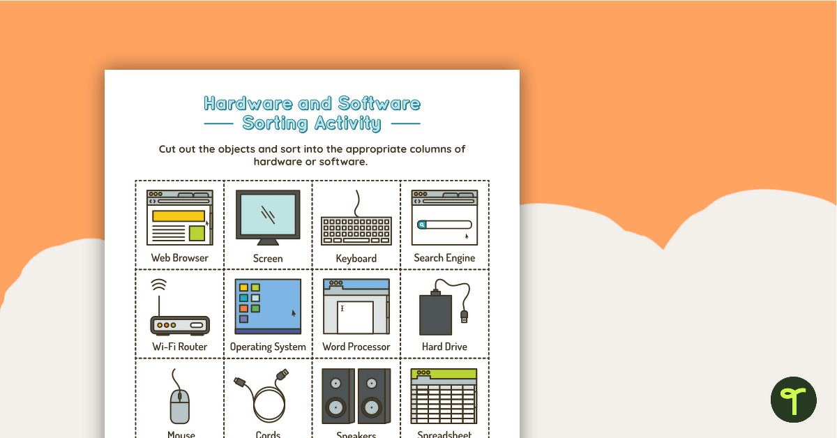 Introduction to Hardware and Software Sorting Activity Teach Starter