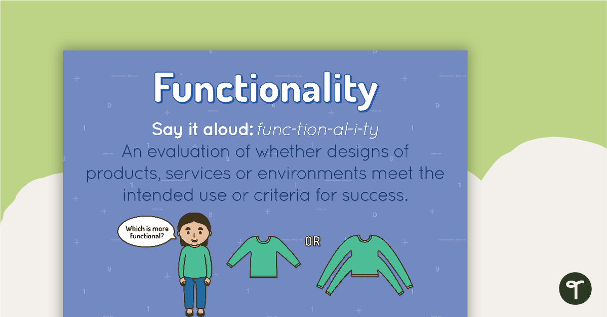 Functionality Poster Teach Starter