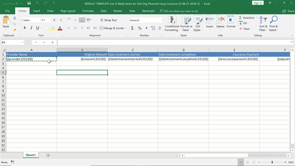 Excel Templates Filevine Help Center