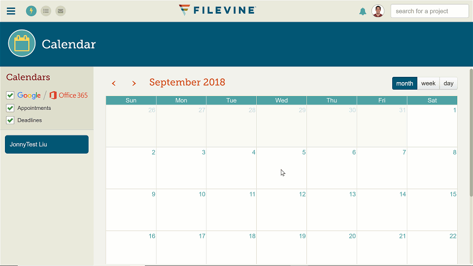 Your Calendar Filevine Help Center