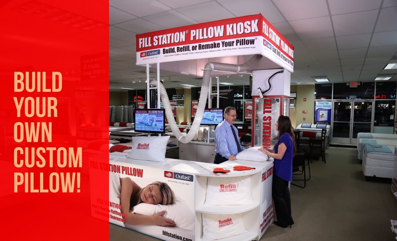 Grand Opening Mattress Express Fill Station® Pillow Kiosk