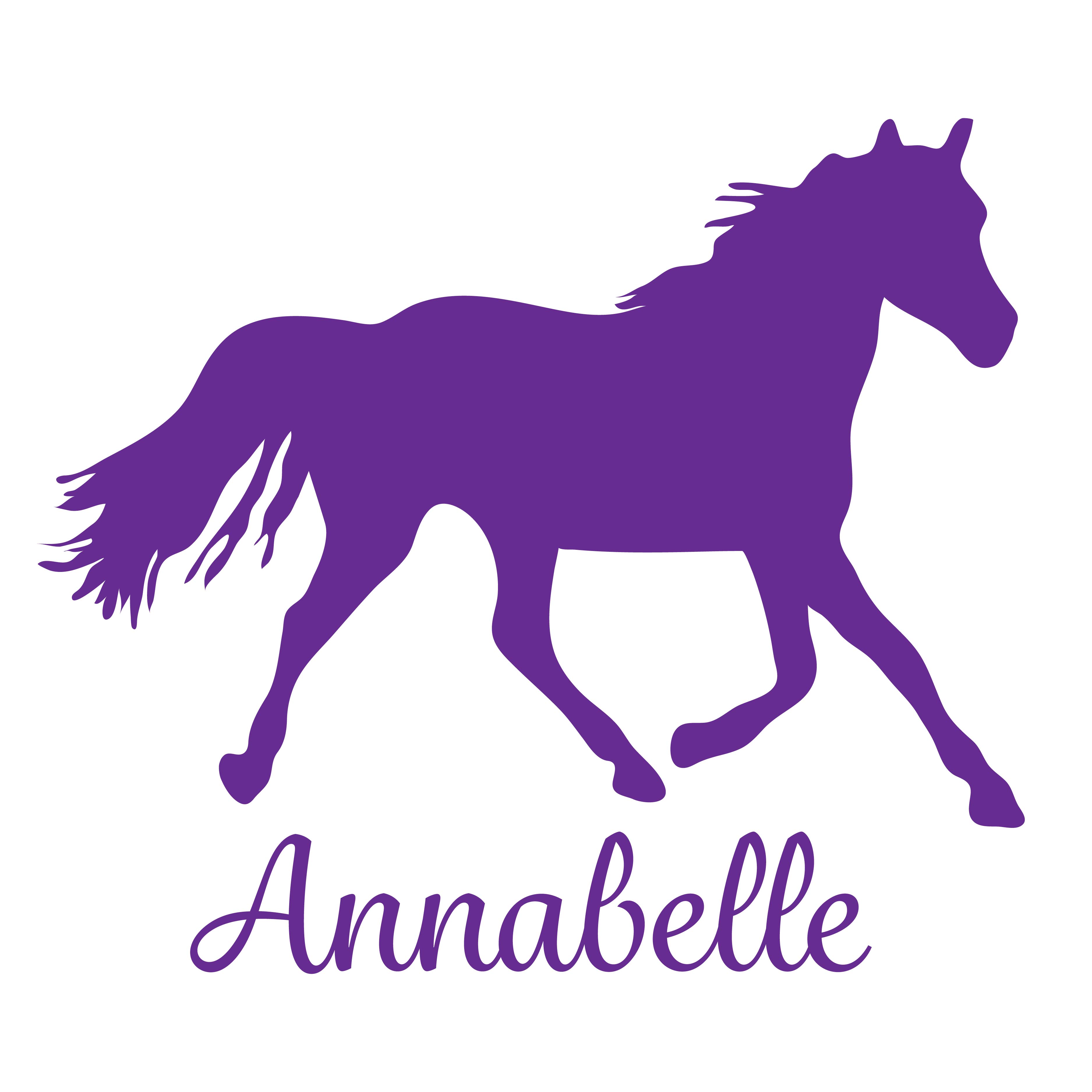 Personalised Horse Wall Decal Filly and Co Horse Gifts