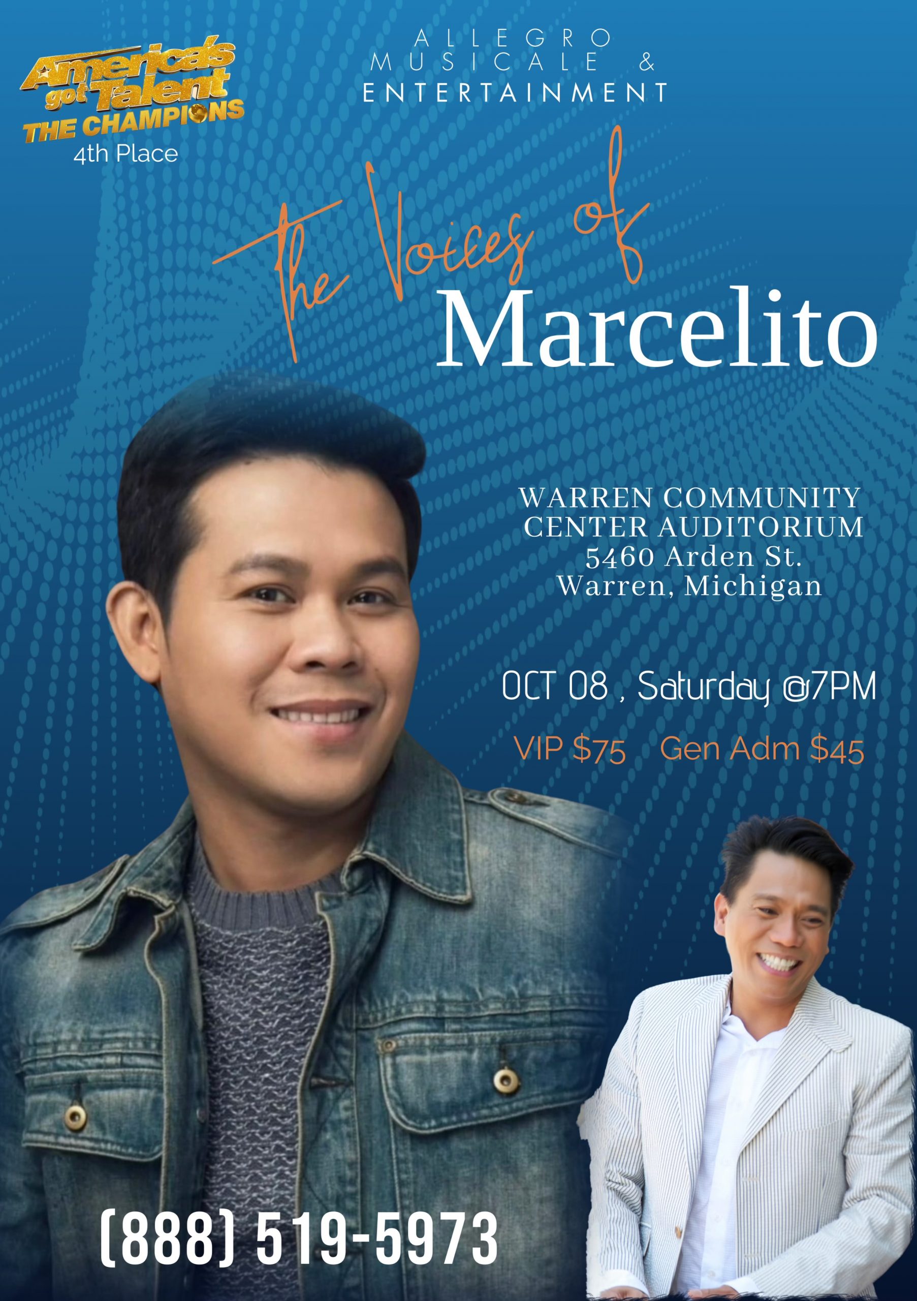 Warren Community Center Auditorium MI Filipino Events Venue FilTix