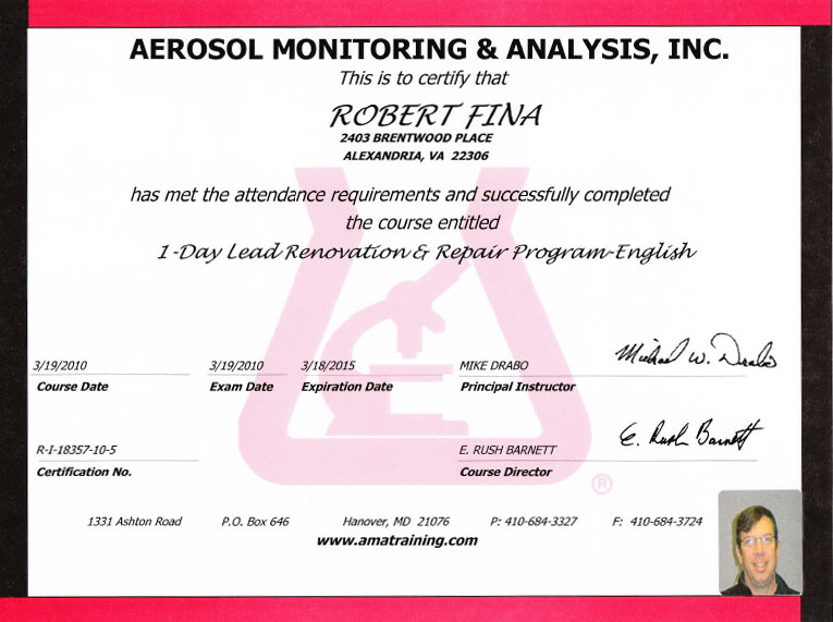 Fina Construction Alexandria VA