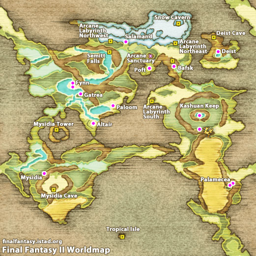 » Final Fantasy II World Map