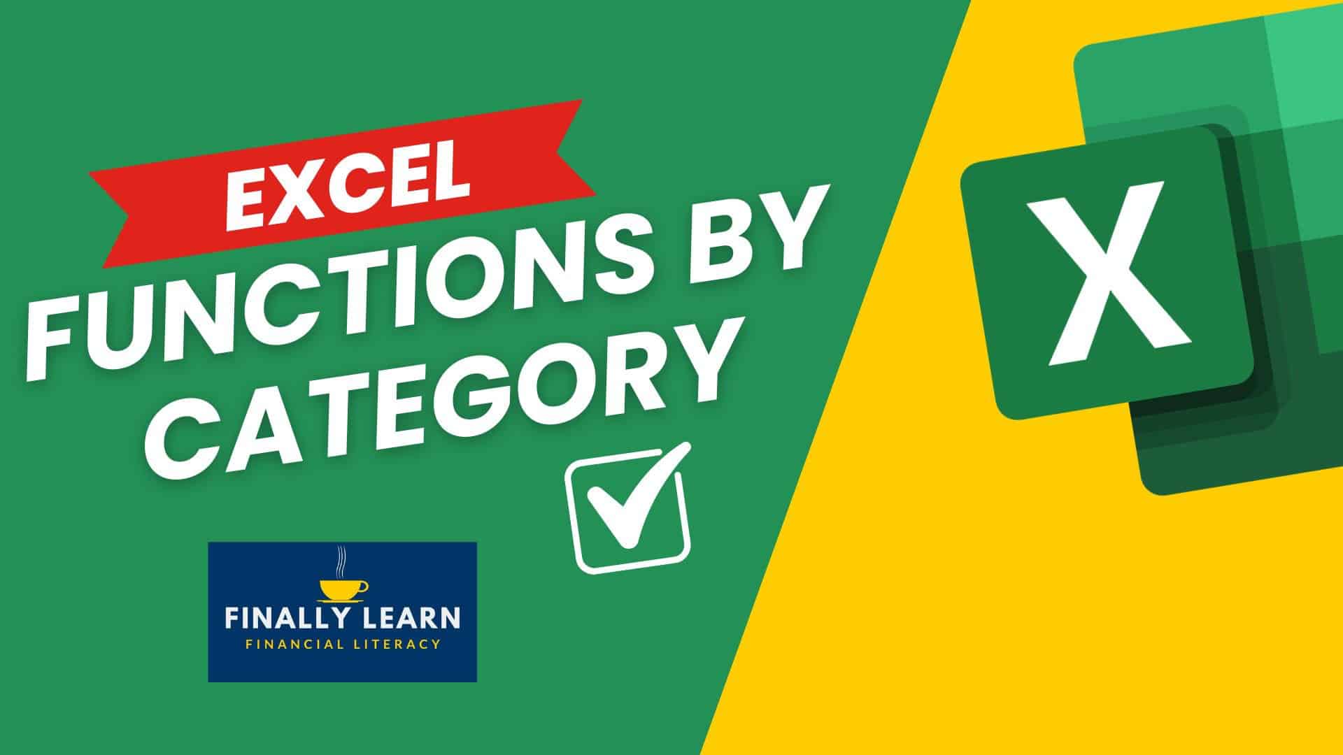 Excel Functions by Category xlsx file Finally Learn