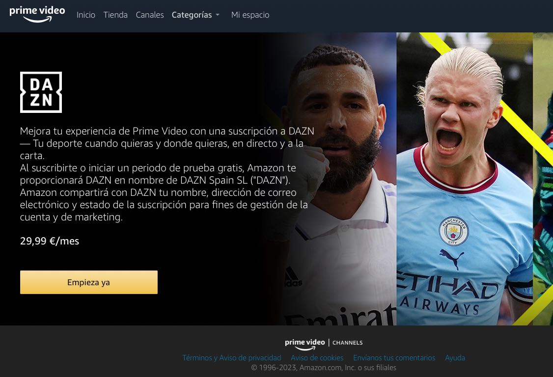 DAZN emite LaLiga por Amazon Prime Video FinalScore