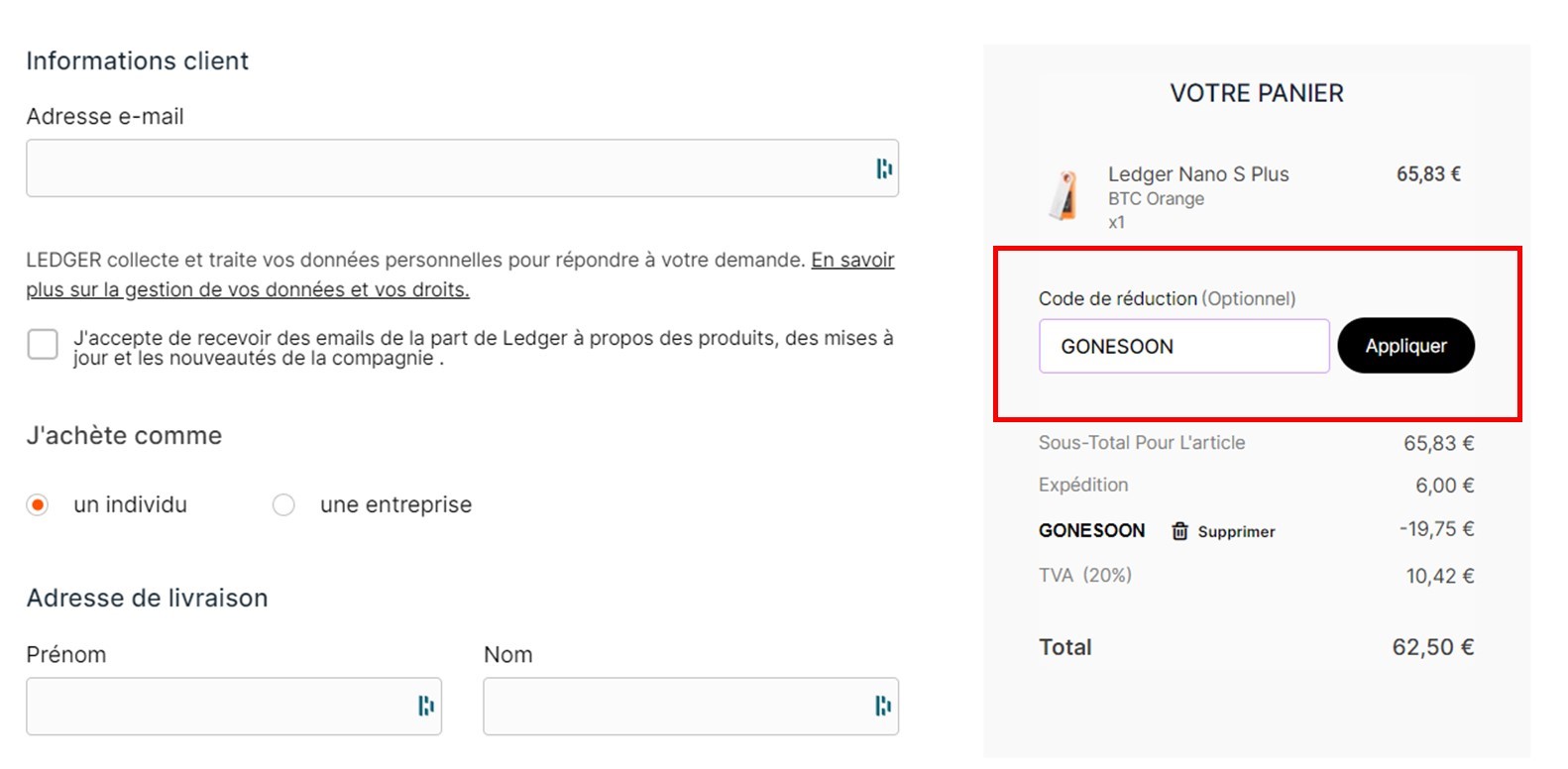 Ledger code promo et parrainage pour votre wallet crypto