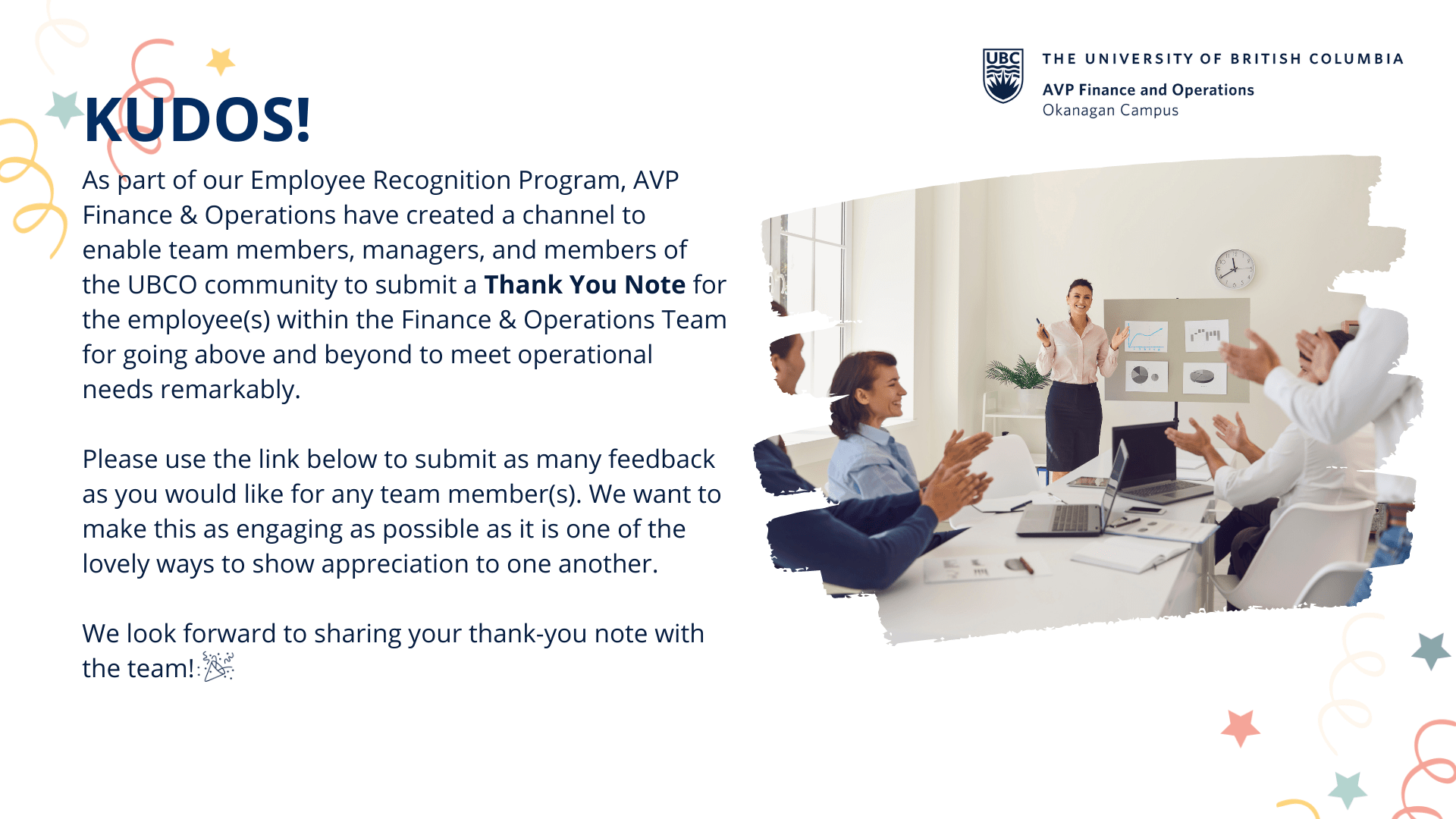 Finance Kudos Feedback