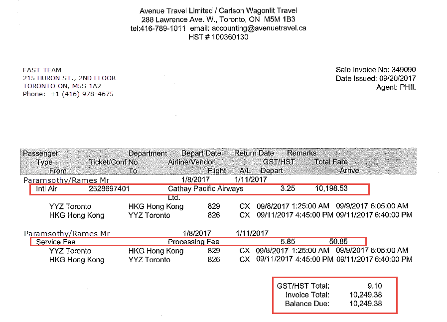 What is Avenue Travel and how do I process an invoice to them