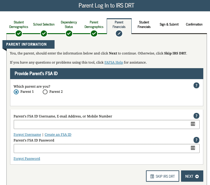 Filling Out The 20212022 FAFSA Financial Design Studio