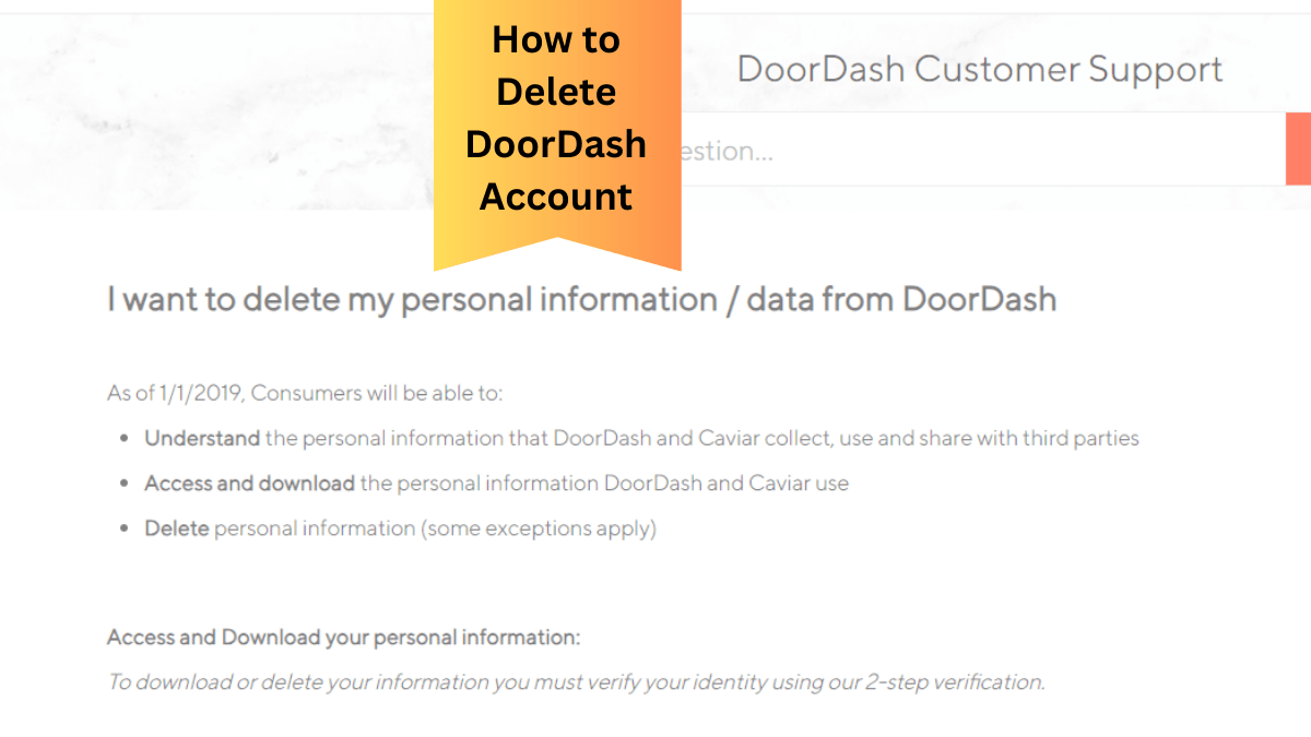 How to Delete DoorDash Account in 2024?