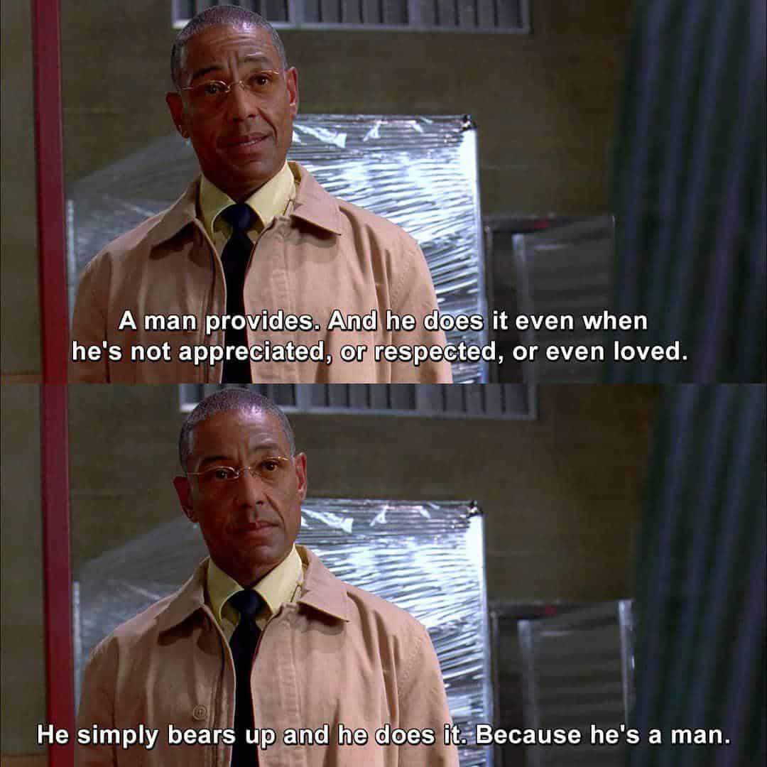 Gus Fring, Breaking Bad, a man provides speech