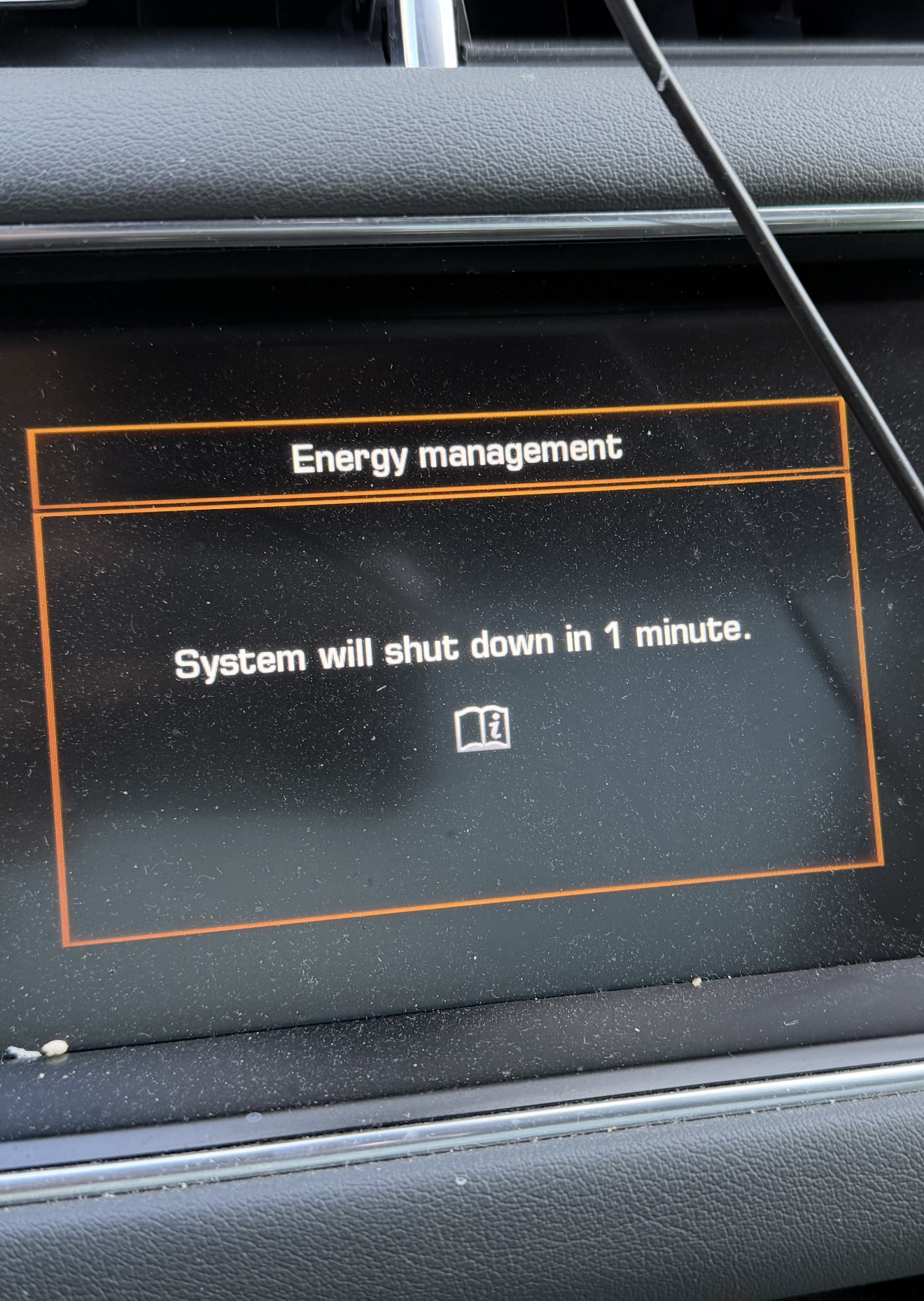 System will shut down in one minute sign from my Range rover sport and why I want to buy a new car