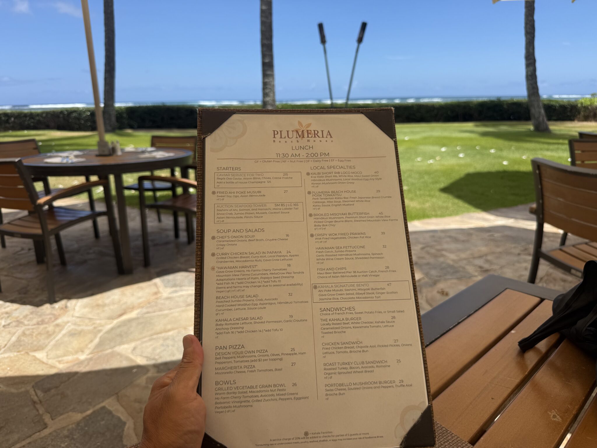 Splurging $120+ for lunch at The Kahala Resort for my wife's birthday