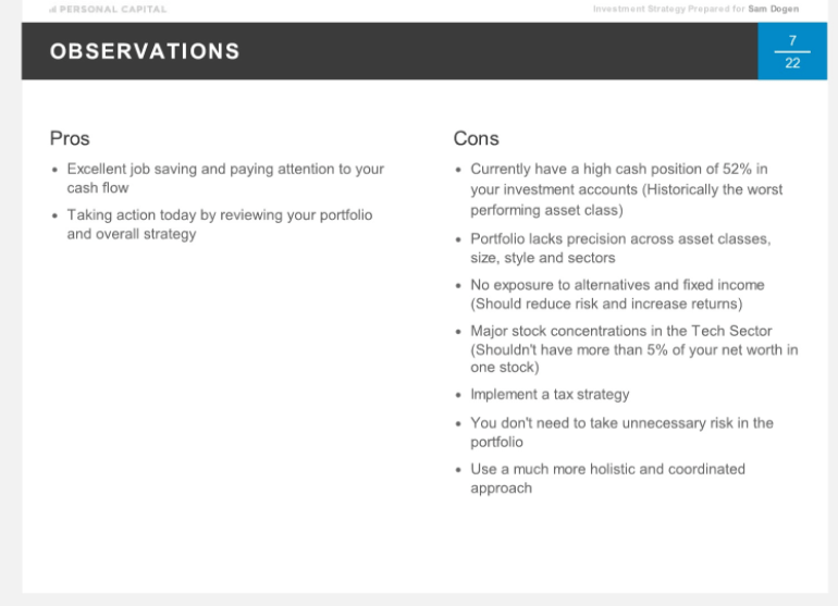 Empower Personal Capital Financial Observations