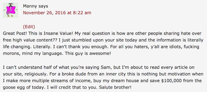Friendly Financial Tips Comment