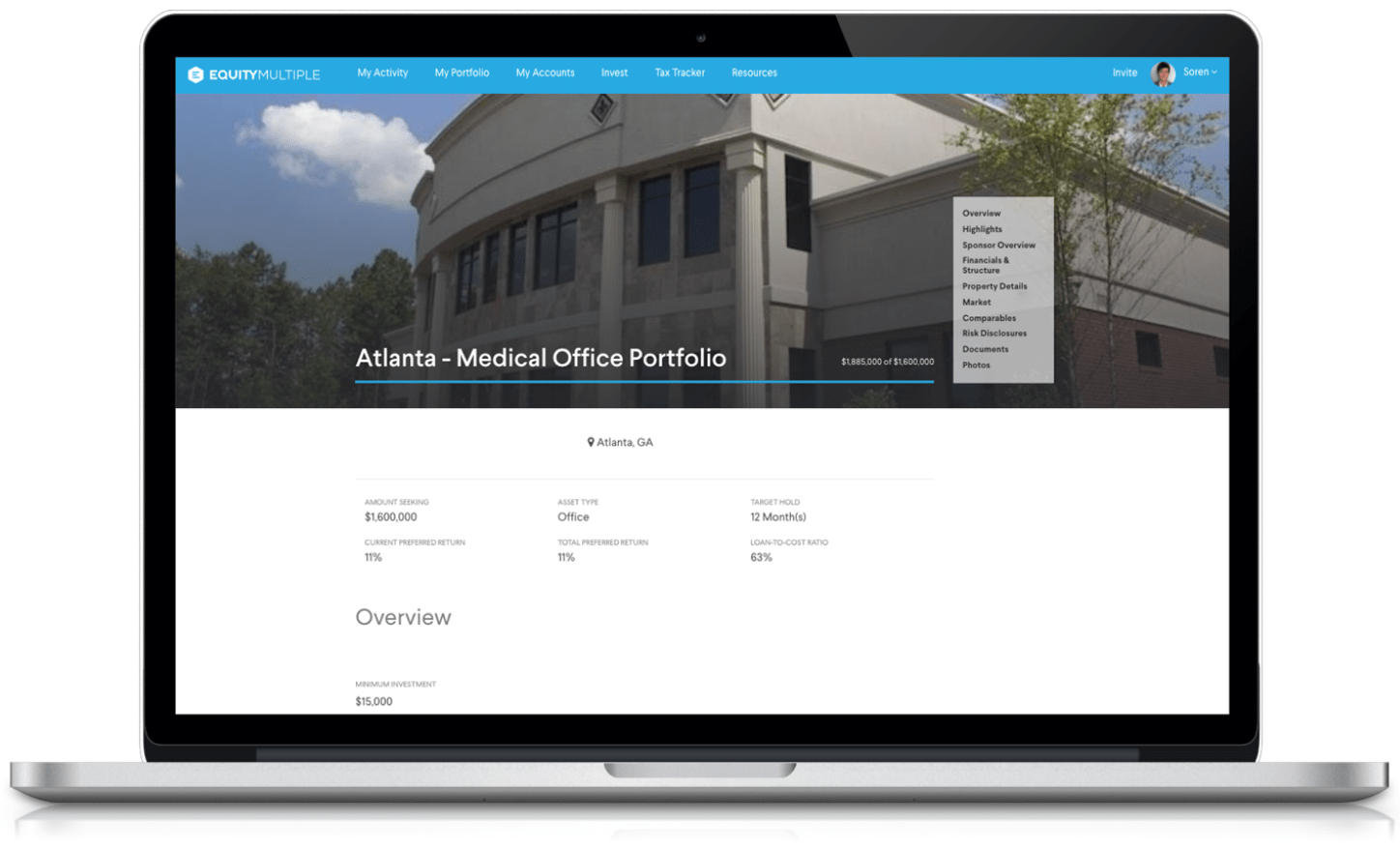 EquityMultiple Dashboard