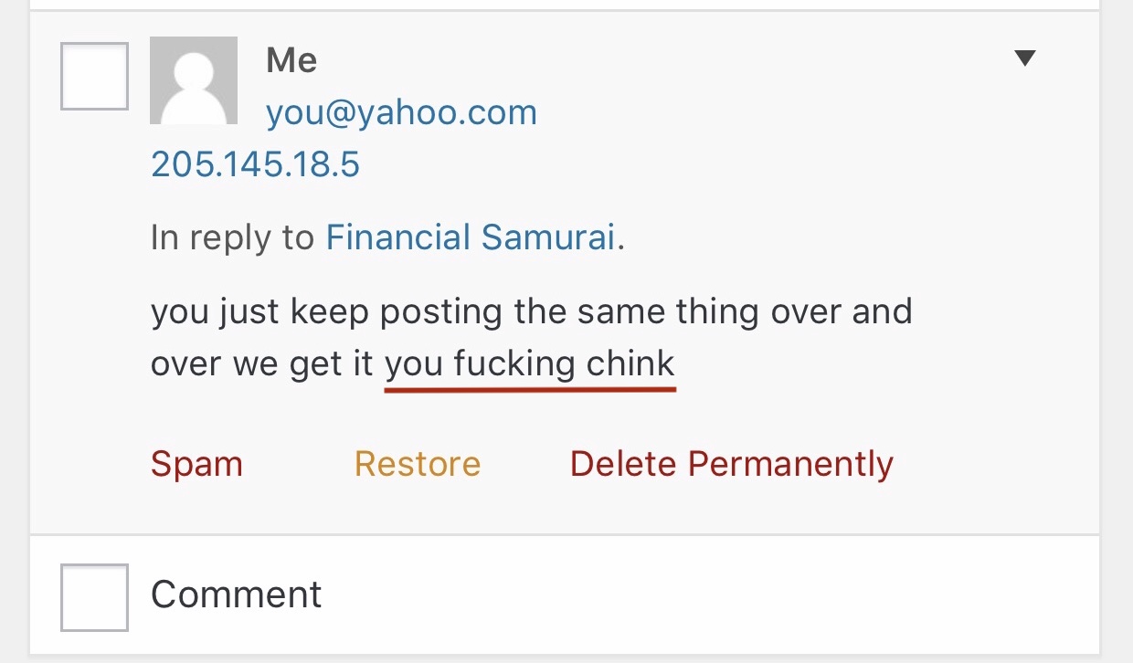 More examples of racism on the internet