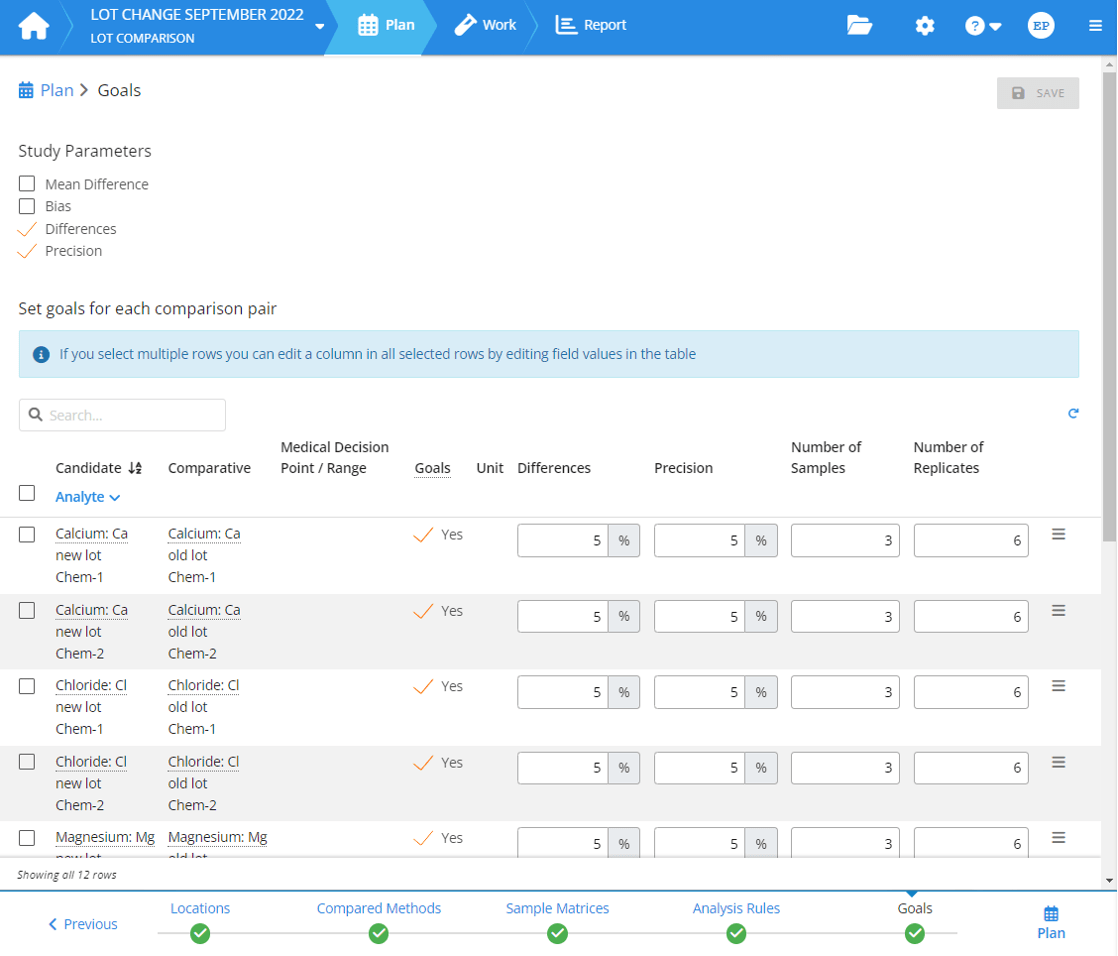 Validation Manager Lottolot comparisons Finbiosoft