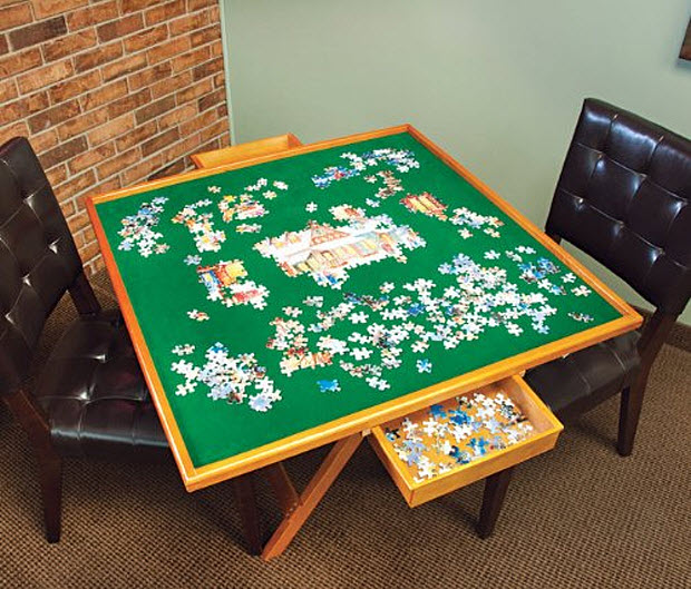 Folding jigsaw puzzle table FindaBuy