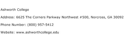 Ashworth College Address, Contact Number Of Ashworth College