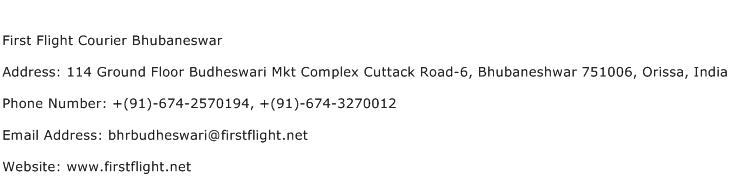 First Flight Courier Bhubaneswar Address, Contact Number of First