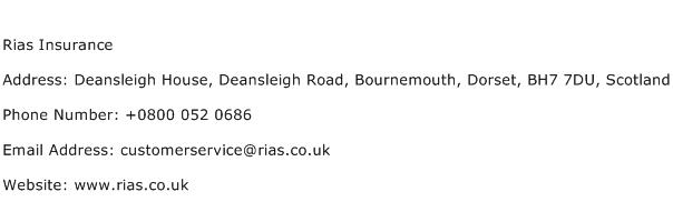 Rias Insurance Address, Contact Number of Rias Insurance