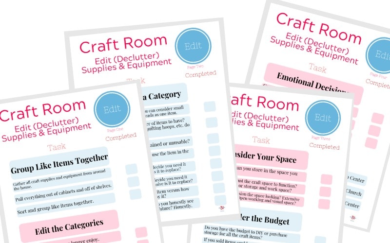 Declutter Your Craft Stash Checklist Find a Free Printable